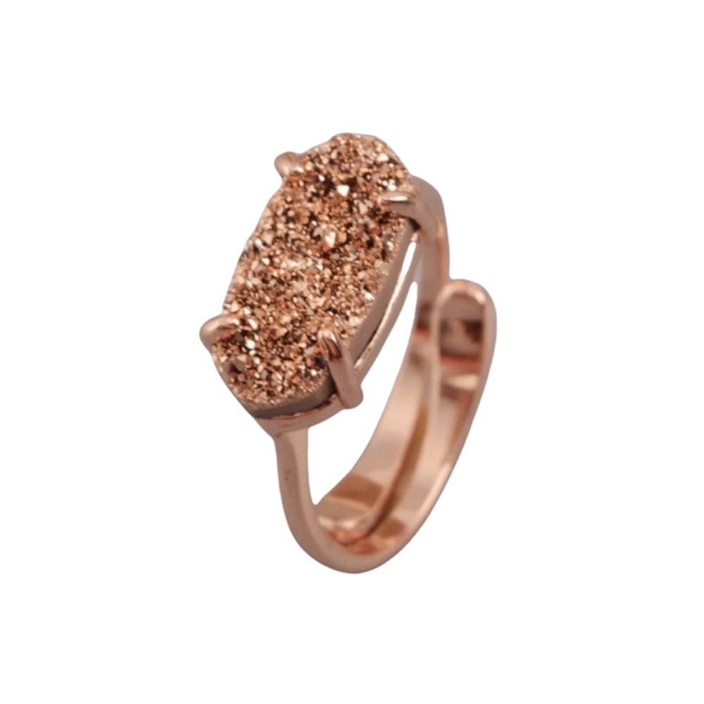 Rose Gold Druzy Rose Gold Rings